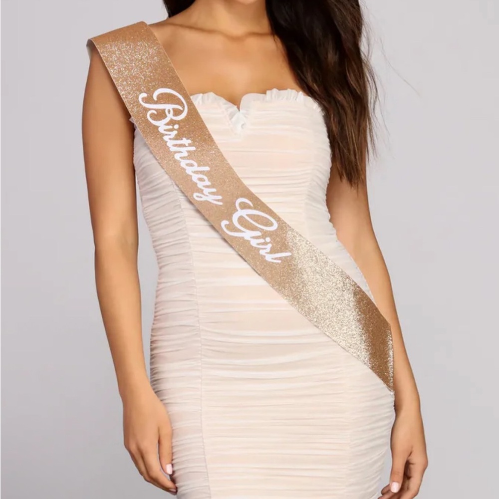 Windsor Rose Gold Glitter "Birthday Girl" Sash